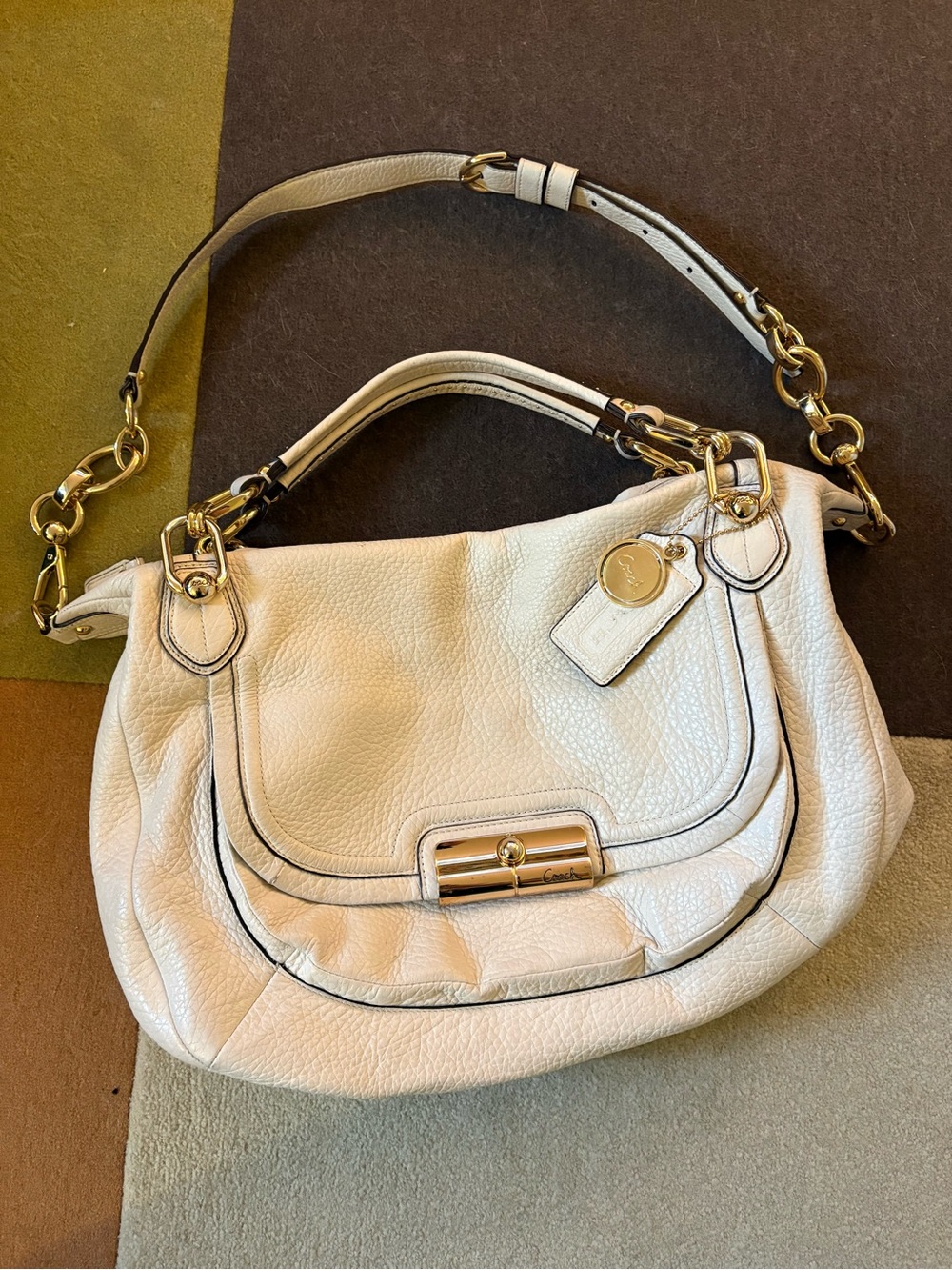 COACH Vintage Kristin Elevated Leather Large Hobo Bag